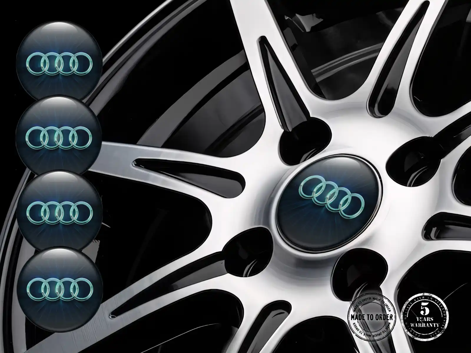 Audi Pegatinas de Cúpula Estilo Emblemas de Racing 